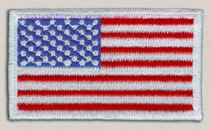 Patch écusson brodé drapeau illinois thermocollant usa americain etats